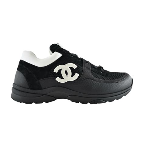 all black chanel sneakers mens|Black Chanel tennis shoes.